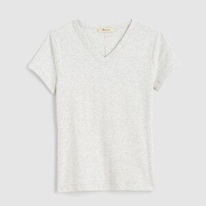 NWT Madewell The '90s V-Neck Baby Tee in Compact Cotton